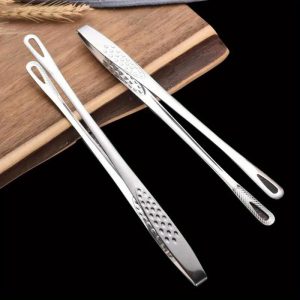 2pcs Stainless Steel Food Tongs Long Handle Non-Slip Barbecue Tongs Steak Tongs Kitchen Cooking Tools kitchen accessories