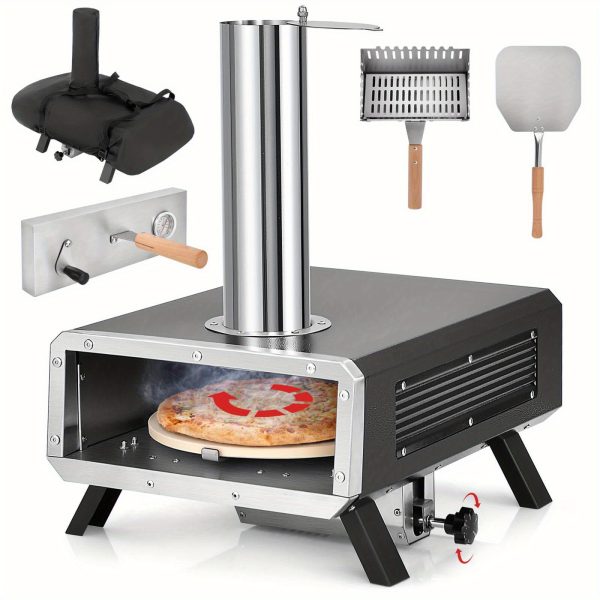 MULTIGOT Outdoor Pizza Oven Wood Pellet Pizza Stove w/ 12