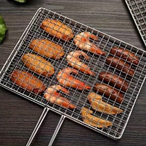 Stainless Steel BBQ Grill Basket Set - Perfect for Meat, Veggies & Baking | Ideal Picnic Companion