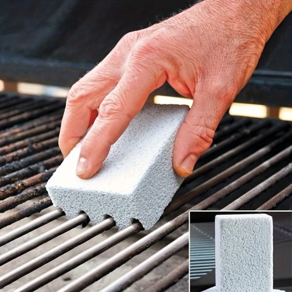 A Set of Grill Cleaning Brushes, Grill Cleaning Bricks, Magic Stone Grill Cleaning Brushes, Outdoor Picnics, Cooking Utensils, Barbecue Tool Accessories