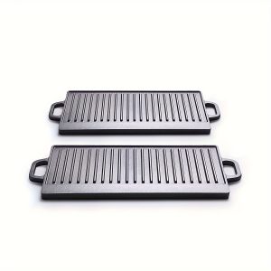 1pc BBQ Pan, Barbecue Stove Pan, Grill Steak Plate, Household Non-Stick Smokeless BBQ Pan, Grill Steak Teppanyaki Plate, Barbecue Utensils, Barbecue Tools, Kitchen Accessories